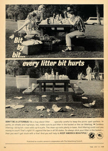 1963 Ad Littering Public Service Announcement PSA - ORIGINAL ADVERTISING TM6