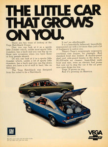 1971 Ad General Motors Co. GM Chevrolet Vega Coupe Car - ORIGINAL TM6