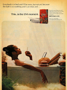 1971 Ad Liggett & Myer Co L & M Cigarette Woman Bathing - ORIGINAL TM6