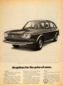 1971 Ad Volkswagen 411 Four Door Sedan 16 Options Car - ORIGINAL ADVERTISING TM7