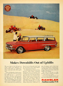 1962 Ad Desert Driving Rambler Ambassador V-8 Wagon Car - ORIGINAL TM7
