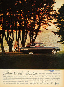 1962 Ad Thunderbird Landau Interlude Ford Car Hardtop - ORIGINAL ADVERTISING TM7