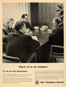 1963 Ad Speakerphone Invention Bell Telephone System - ORIGINAL ADVERTISING TM7