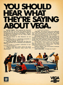 1971 Ad Vega Chevrolet Car of the Year General Motors - ORIGINAL ADVERTISING TM7