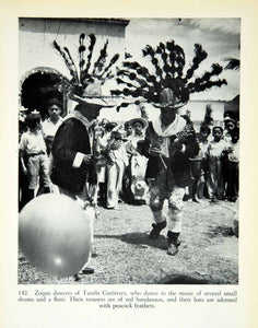 1950 Print Zoque Dancers Costume Headdress Indigenous Tuxtla Gutierrez TMF1
