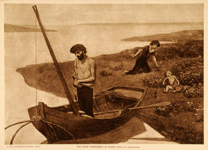 1918 Photogravure Pierre Puvis de Chavannes Poor Fisherman Fishing Boat TMM1