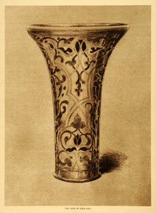 1919 Photogravure Luck of Edenhall Drinking Cup Enameled Glass Legend Eden TMM1