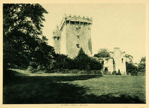 1913 Photogravure Blarney Castle Keep Tower Medieval Cork Ireland TMM1