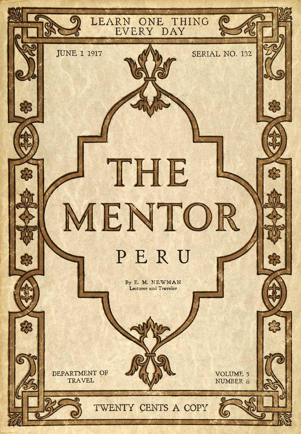1917 Cover The Mentor Peru Pizarro E. M. Newman Arts & Crafts Design TMM1