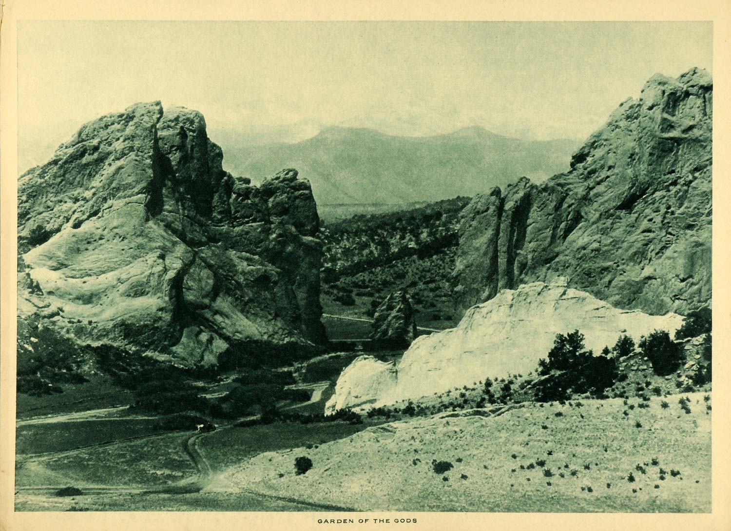 1913 Photogravure Garden of the Gods Park Colorado Springs Rock Formation TMM1