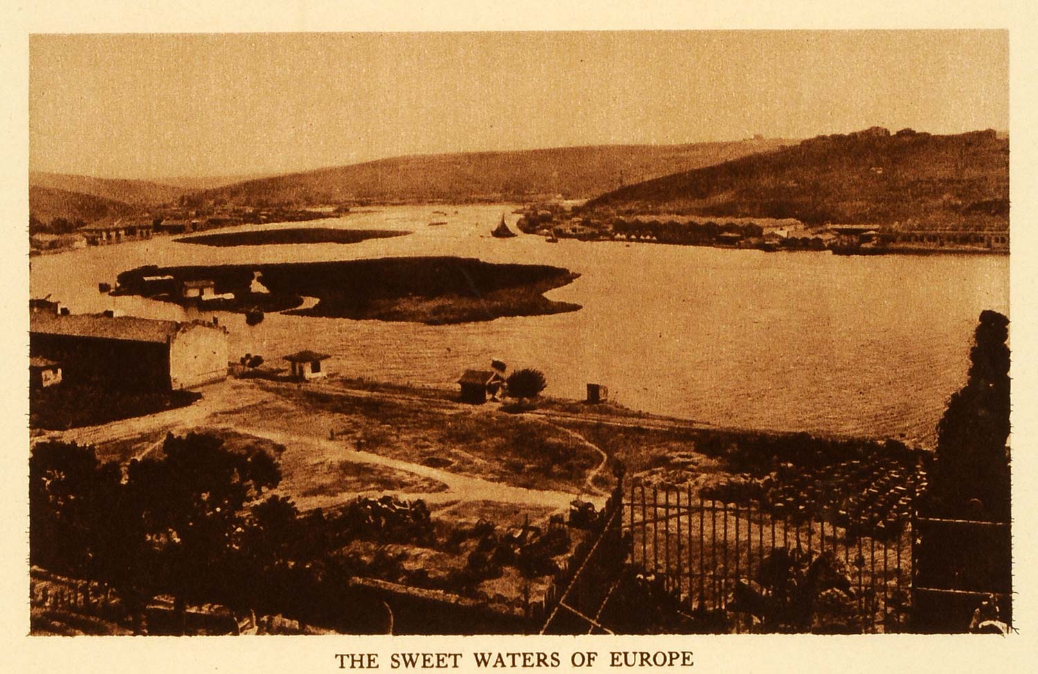 1923 Rotogravure Golden Horn Estuary Bosphorus Strait Istanbul Turkey TMM1