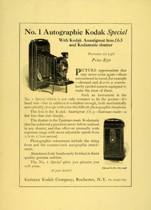 1923 Ad Kodak Special Eastman Rochester Lens Photography Camera