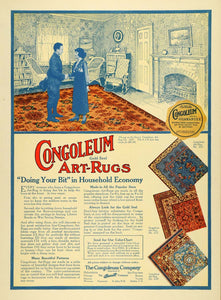 1918 Ad Congoleum Decorative Art Rugs Floor Coverings Home Decor Patterns TMP2