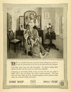 1918 Ad Ivory Soap Shampoo Procter Gamble Grandmother Granddaughter Hair TMP2