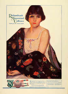 1920 Ad Richardson Mercerized Cottons Silk Embroidery Crochet Needlework TMP2