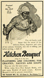 1914 Ad Kitchen Bouquet Food Coloring Palisade Flavor Black Americana TMP2