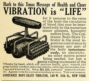 1914 Ad Constanze Body-Skate Vibrator 149 W 35th St NY Vibration Device TMP2