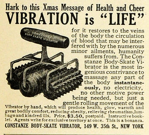 1914 Ad Constanze Body-Skate Vibrator 149 W 35th St NY Vibration Devic Period Paper Historic Art LLC 1914 Ad Constanze Body-Skate Vibrator 149 W 35th St NY Vibration Devic Period Paper Historic Art LLC