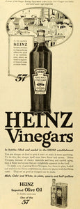 1918 Ad Heinz Olive Oil Pure Malt Vinegar 57 Bottle Production Line Women TMP2