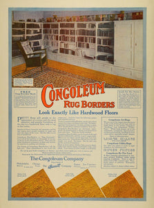 1917 Ad Congoleum Rug Borders Floor Coverings Faux Hardwood Flooring TMP2