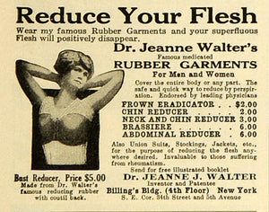 1917 Ad Dr. Jeanne J. Walter Breast Augmentation Rubber Garments Slimming TMP2