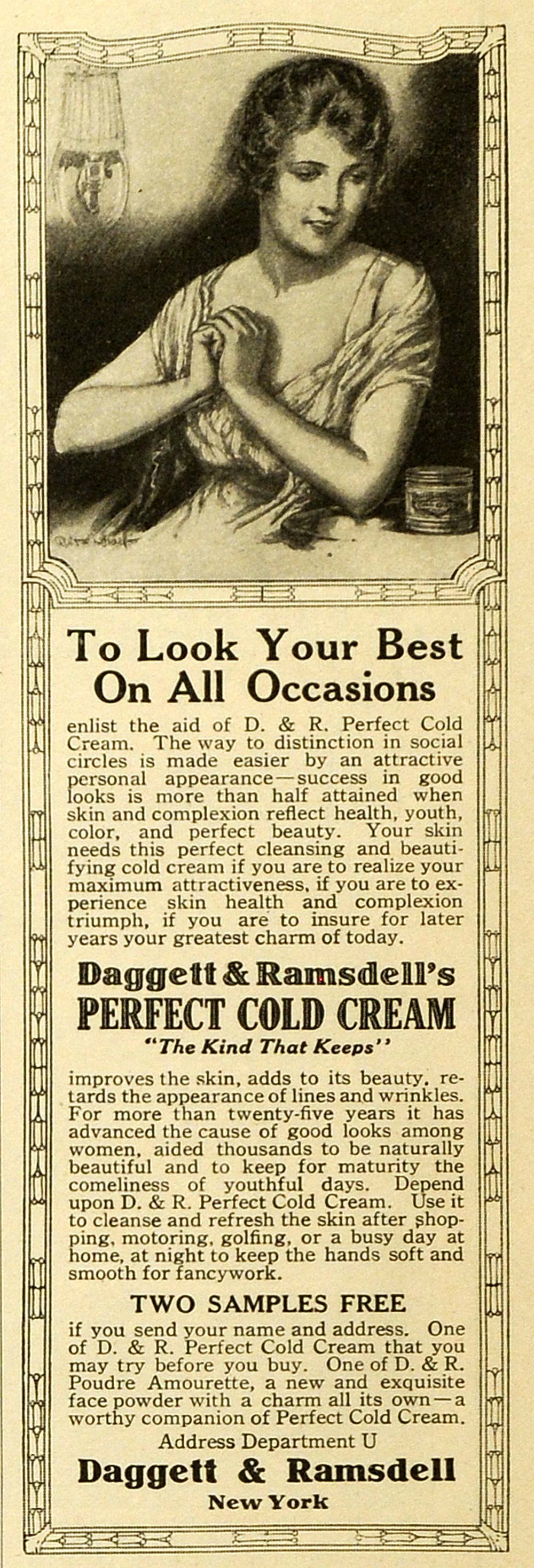 1917 Ad Daggett Ramsdell Perfect Cold Cream Toiletries Cleanser Skin TMP2