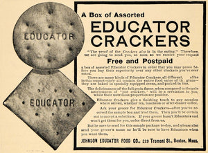 1909 Ad Johnson Educator Food Company Assorted Crackers - ORIGINAL TOM1