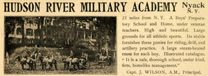 1898 Ad Hudson River Military Academy Nyack Preparatory - ORIGINAL TOM1