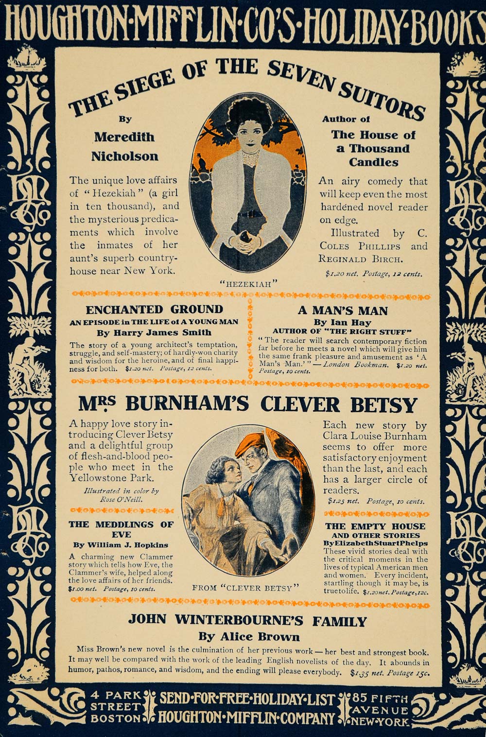 1910 Ad Houghton Mifflin Company Meredith Nicholson - ORIGINAL ADVERTISING TOM1