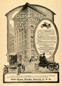 1904 Ad Oldsmobile Runabout Tonneau Car Delivery Wagon - ORIGINAL TOM1