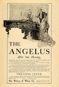 1904 Ad Angelus Phrasing Lever Wilcox & White Pianos - ORIGINAL ADVERTISING TOM1