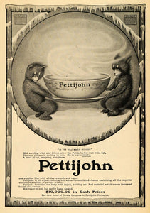 1904 Ad Bears Pettijohn Wheat Breakfast American Cereal - ORIGINAL TOM1