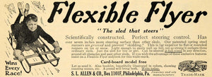 1910 Ad S L Allen Flexible Flyer Trade-Mark Sled Toy - ORIGINAL ADVERTISING TOM1
