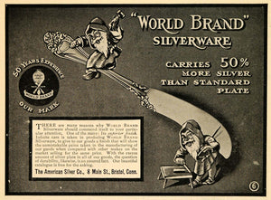 1904 Ad American Silver Co. Wold Brand Silverware Knife - ORIGINAL TOM1