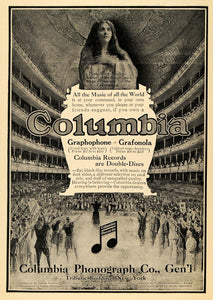 1911 Ad Alice Nelson Boston Opera Columbia Grafonola - ORIGINAL ADVERTISING TOM1