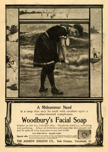 1903 Ad Beach Woodburys Facial Soap Andrew Jergens Co - ORIGINAL TOM1