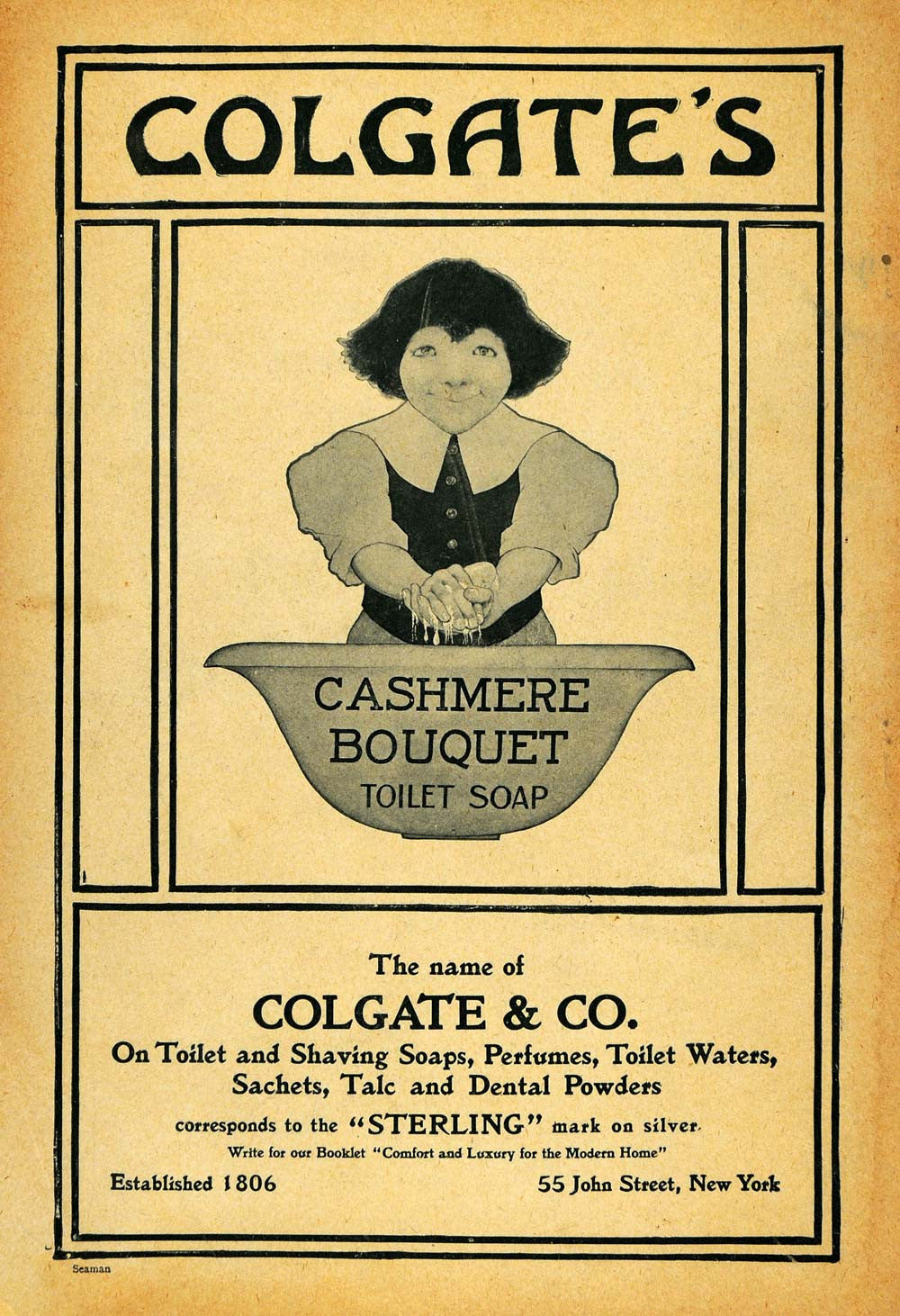 1904 Ad Cashmere Bouquet Toilet Soap Colgate & Company - ORIGINAL TOM1 - Period Paper
