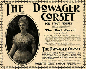 1900 Ad Dowager Corset Stout Figure Lady Summer Netting - ORIGINAL TOM1