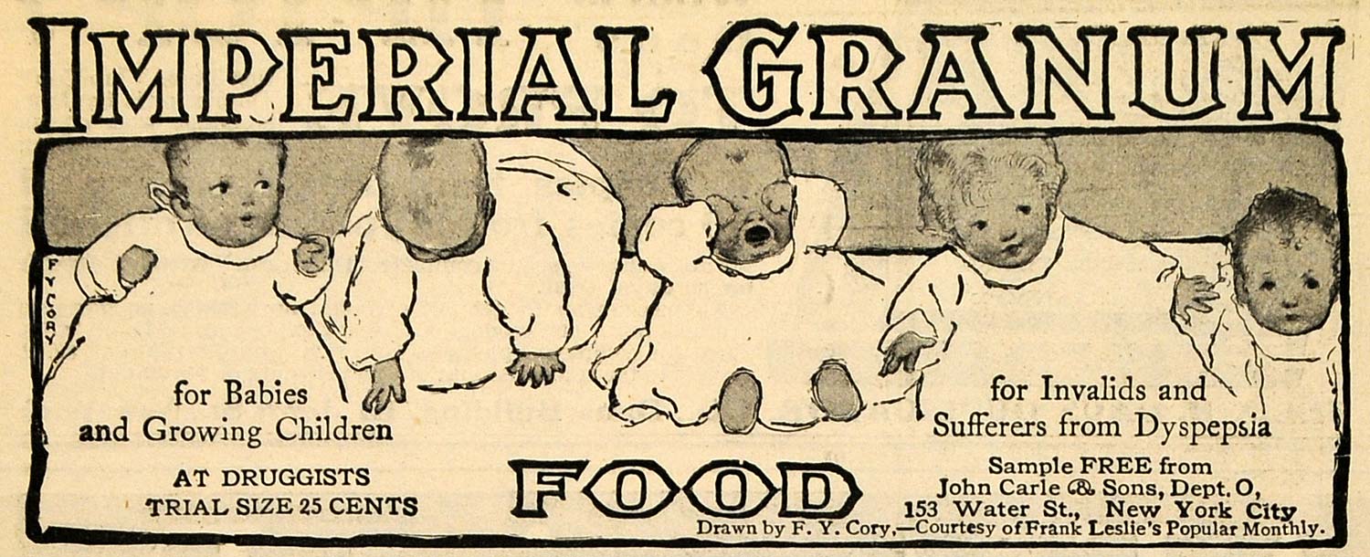 1903 Ad Imperial Granum Food Babies Invalid Dyspepsia - ORIGINAL TOM1
