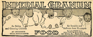 1903 Ad Imperial Granum Food Babies Invalid Dyspepsia - ORIGINAL TOM1