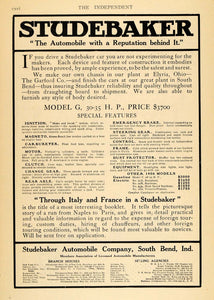 1906 Ad Studebaker Model G, 30-35 HP Automobile Car - ORIGINAL ADVERTISING TOM2