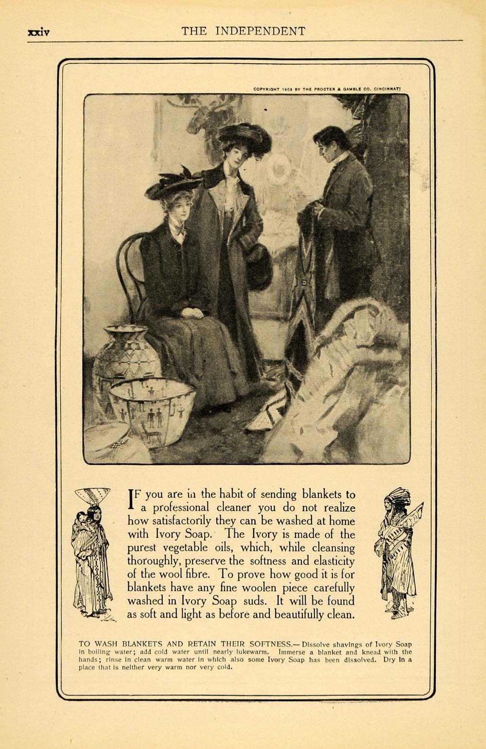 1903 Ad Procter & Gamble Co Ivory Floating Soap Vintage - ORIGINAL TOM2