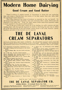 1902 Ad De Laval Separator Co. Cream Dairy Machine - ORIGINAL ADVERTISING TOM2