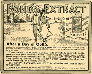 1902 Ad Pond's Extract Day of Golf Skin Fatigue Relief - ORIGINAL TOM2