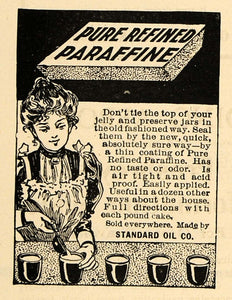 1902 Ad Standard Oil Pure Refined Paraffine Jar Sealing - ORIGINAL TOM2