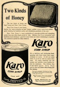 1904 Ad Corn Products Co Karo Corn Syrup Beehive IL - ORIGINAL ADVERTISING TOM2