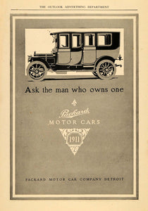 1910 Ad 1911 Model Packard Automobile Motor Car Company - ORIGINAL TOM3
