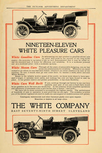 1910 Ad White Company Nineteen-Eleven Steam Gas Car - ORIGINAL ADVERTISING TOM3