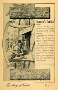 1898 Ad Joseph Burnett Company Story Vanilla Spaniards - ORIGINAL TOM3