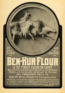 1903 Ad Ben-Hur Flour Royal Milling Biscuits Horses - ORIGINAL ADVERTISING TOM3